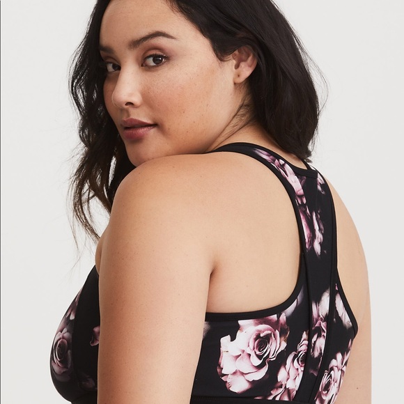 NWT Torrid black floral sports bra Torrid active - Picture 2 of 4